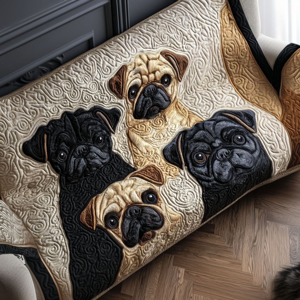 Sunday Nap Club Quilted Sofa Cover Holiday Living Decorations Christmas Gifts For Pug Lovers