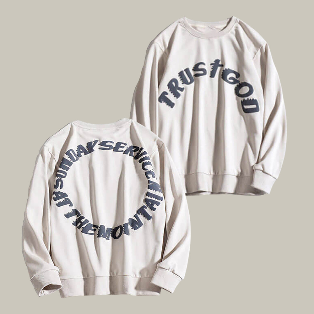 Sunday Service At The Mountain Merch Trust God Sweatshirt Kanye West World Tour Merch