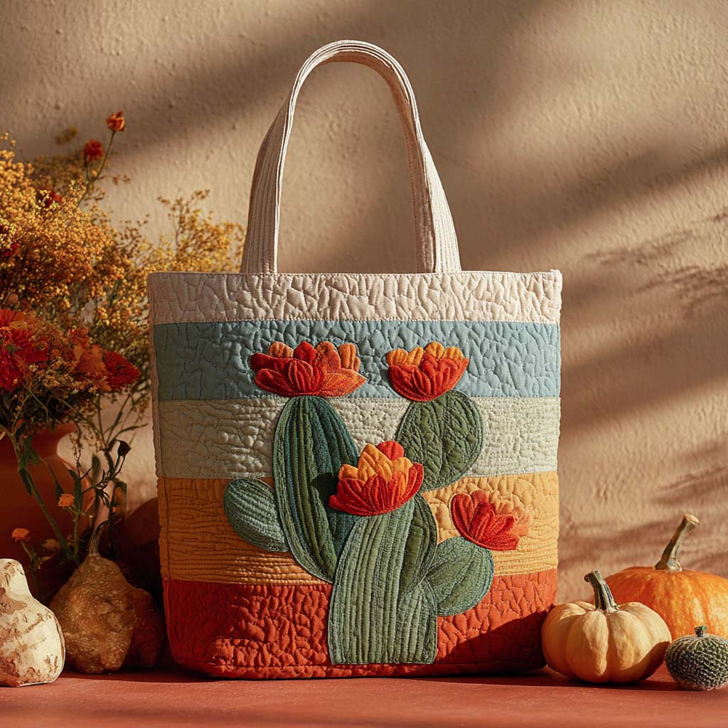 Sundown Mesa Quilted Tote Bag Cute Gifts For Cat Lovers