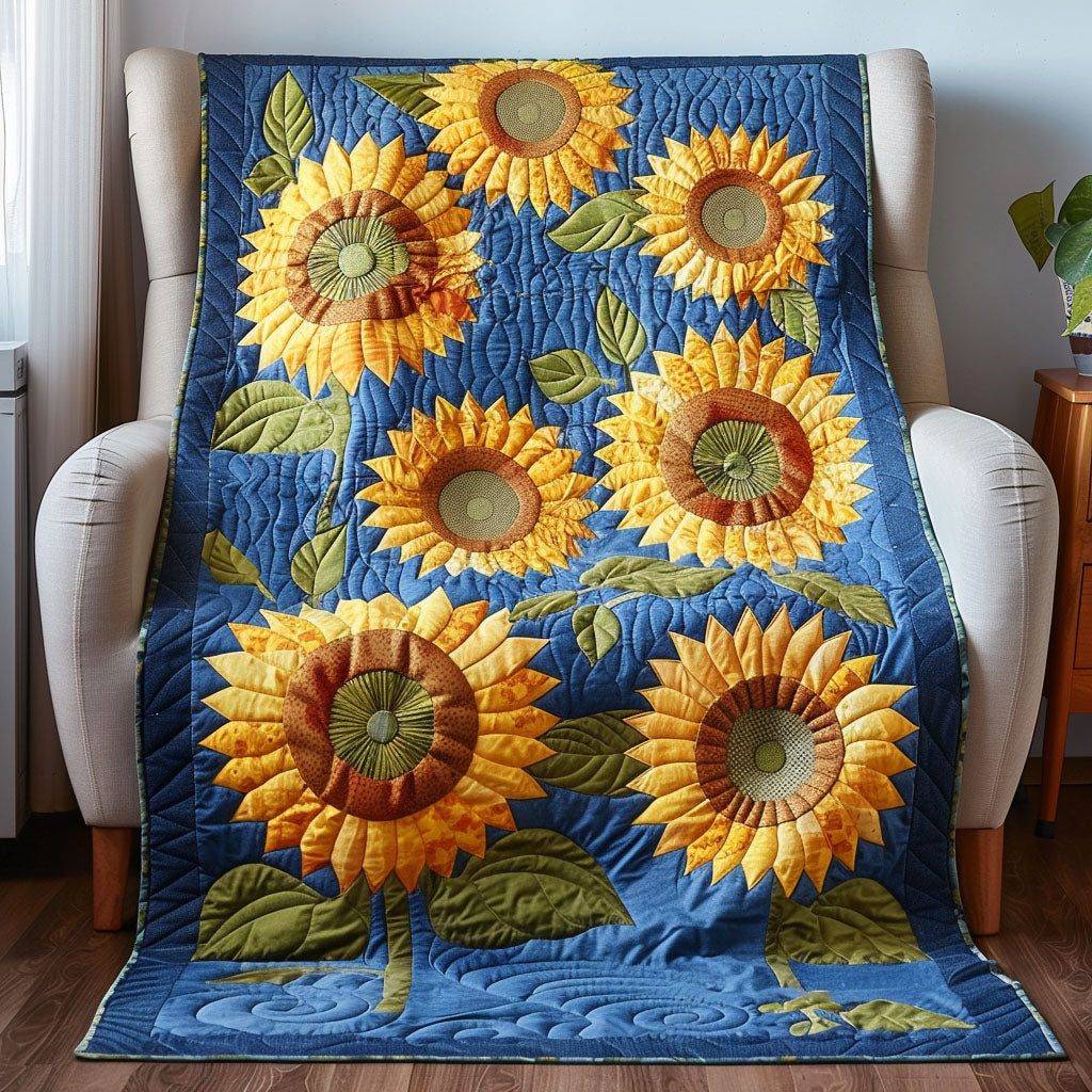 Sunflower Dream Quilted Blanket Best Christmas Gifts