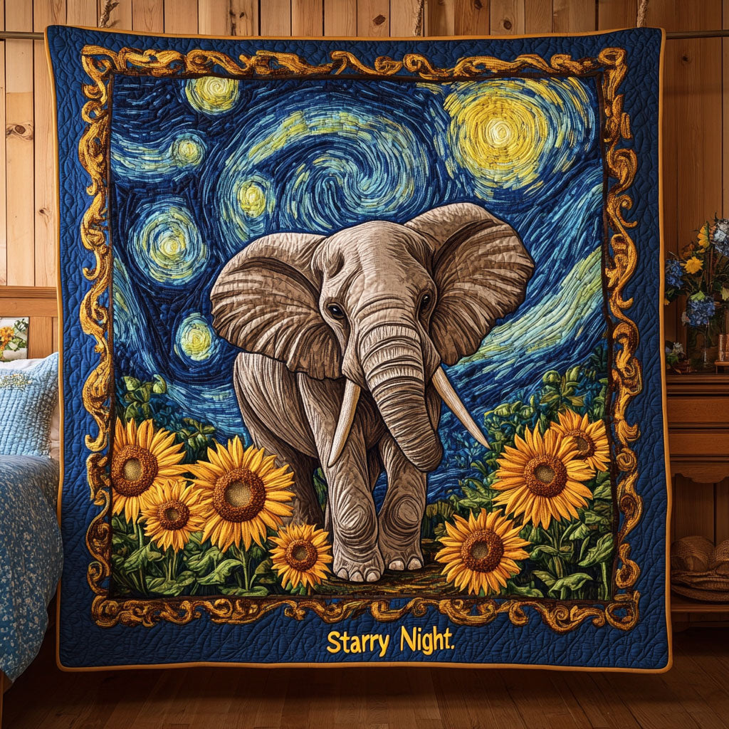 Sunflower Elephant Quilt Ultra-Soft Quilt Blanket for Hotel-Like Experience