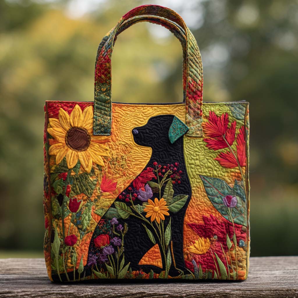 Sunflower Lab Quilted Tote Bag Awesome Gifts For Dog Lovers