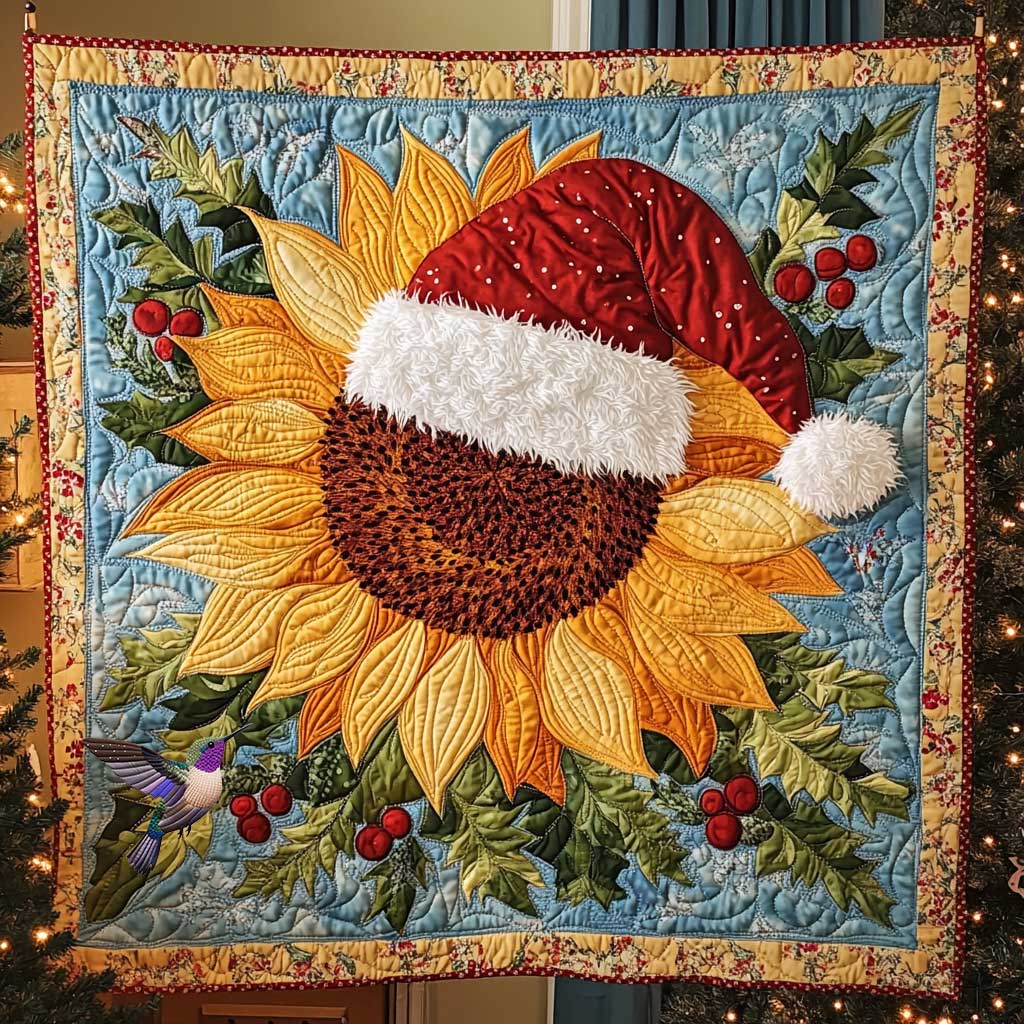 Sunflower Noel Magic Quilt Soft Quilt Blanket Gift for Comfortable Nights
