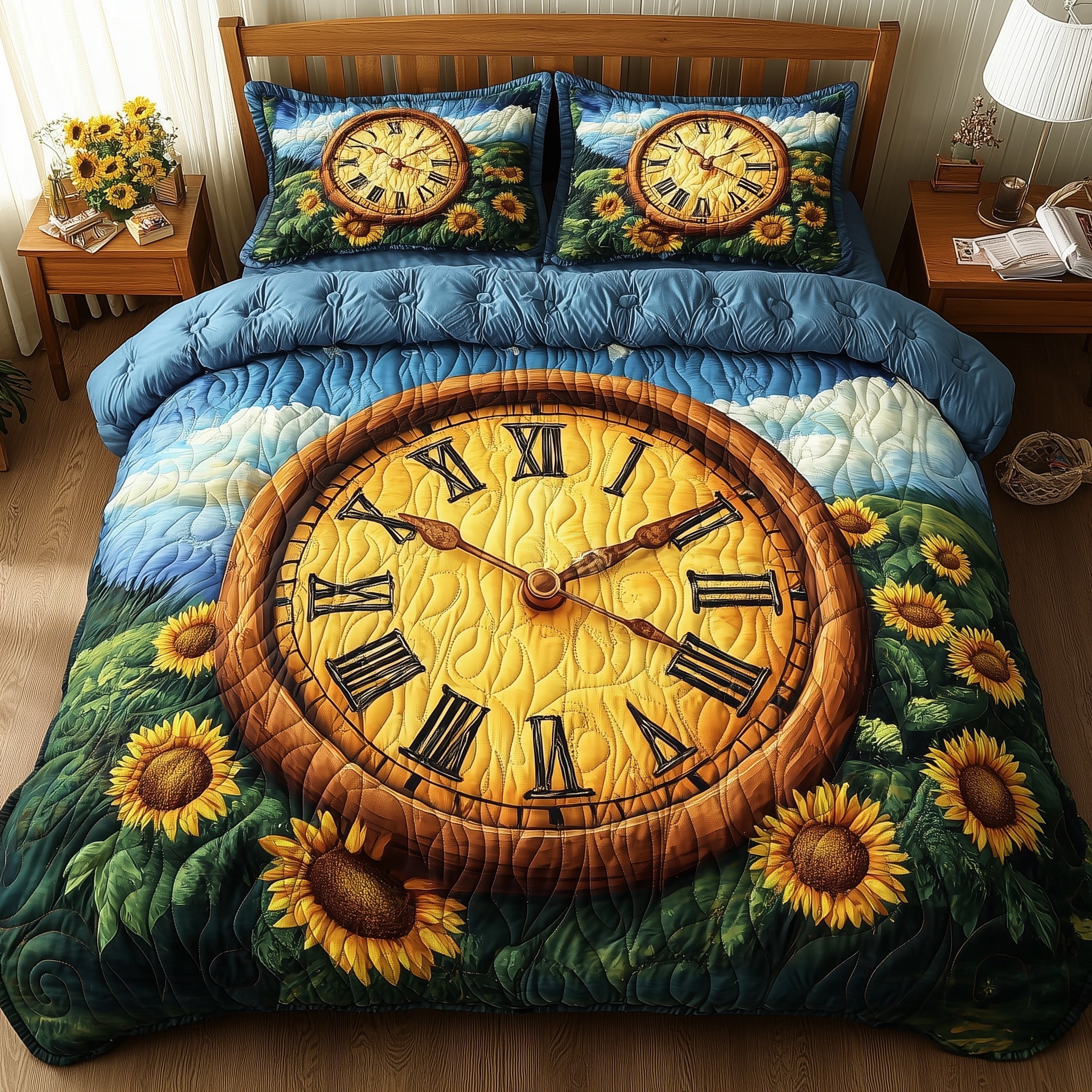 Sunflower Quilted Bedding Set Duvet Cover Merchandise Best Christmas Gift Sister In Law