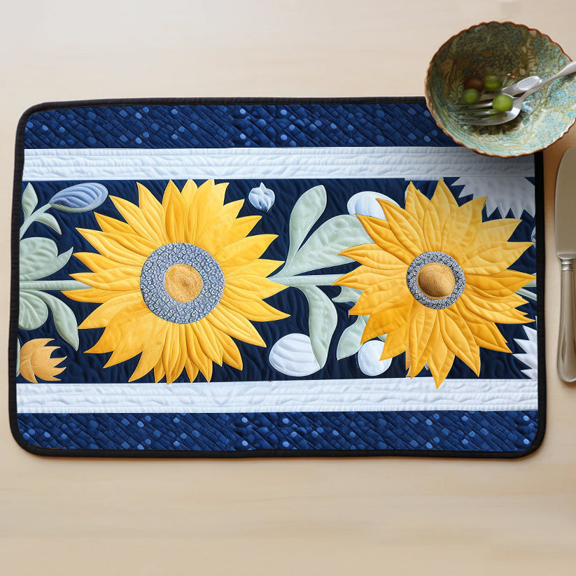 Sunflower Quilted Placemat Modern Placemats Great Gifts For Mom