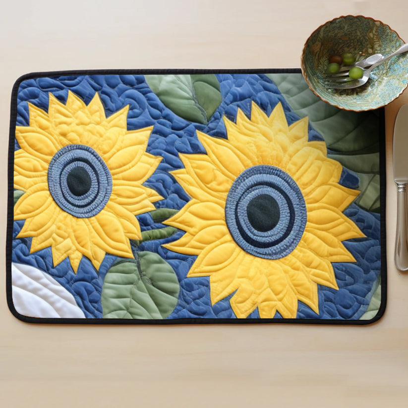 Sunflower Quilted Placemat Placemats For Round Table Great Gifts For Mom
