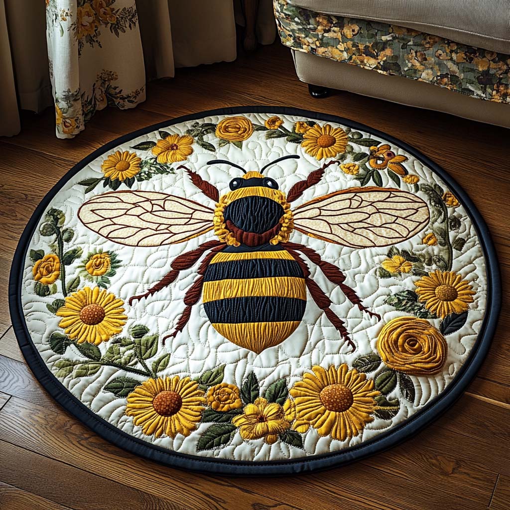 Sunflower Quilted Round Mat Front Door Entryway Ideas Sunflower Throws