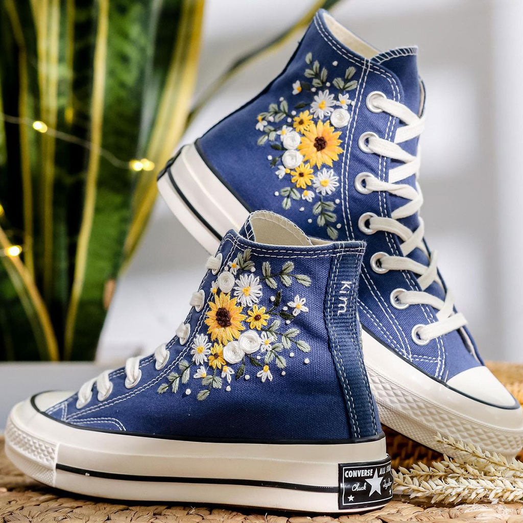 Sunflower Steps Canvas High Tops Anniversary Merch Gift