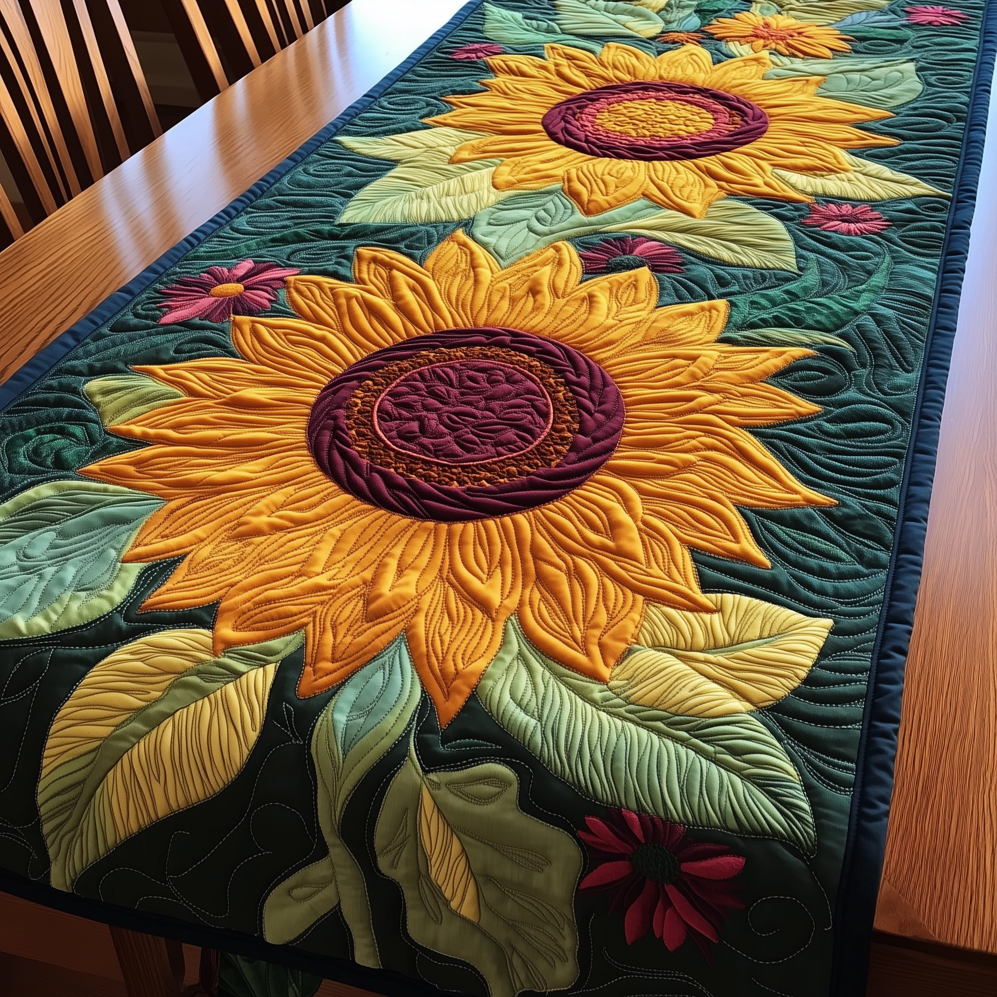 Sunflowers Quilted Table Runner Merchandise Sunflower Christmas Gift Ideas For Her