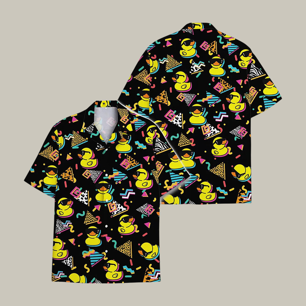 Sunglass Duck Hawaiian Shirt Cute Animal Shirt Present Idea For Duck Lovers
