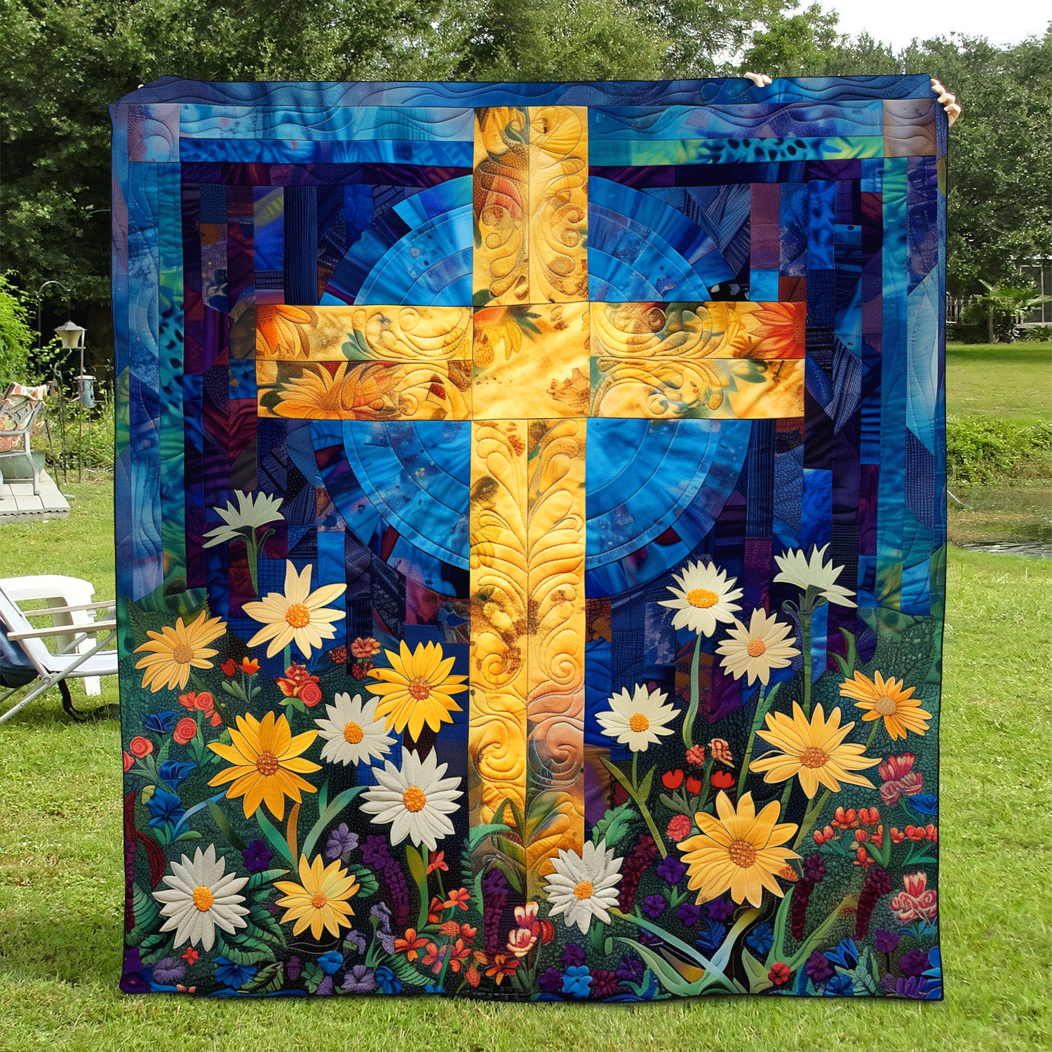 Sunlit Garden Quilted Blanket Sunflower Gifts For Friends