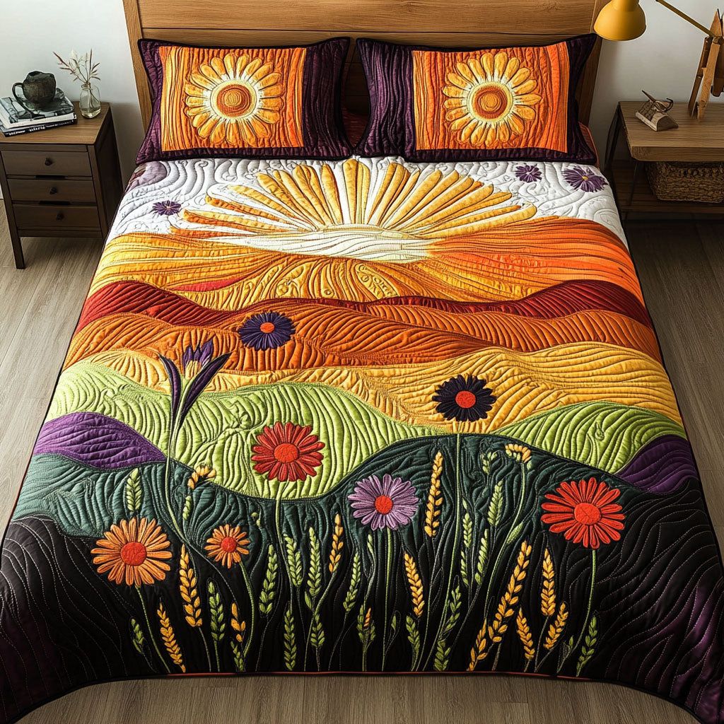 Sunlit Grain Quilted Bedding Set Bed Decor Ideas Christmas Presents For Relatives