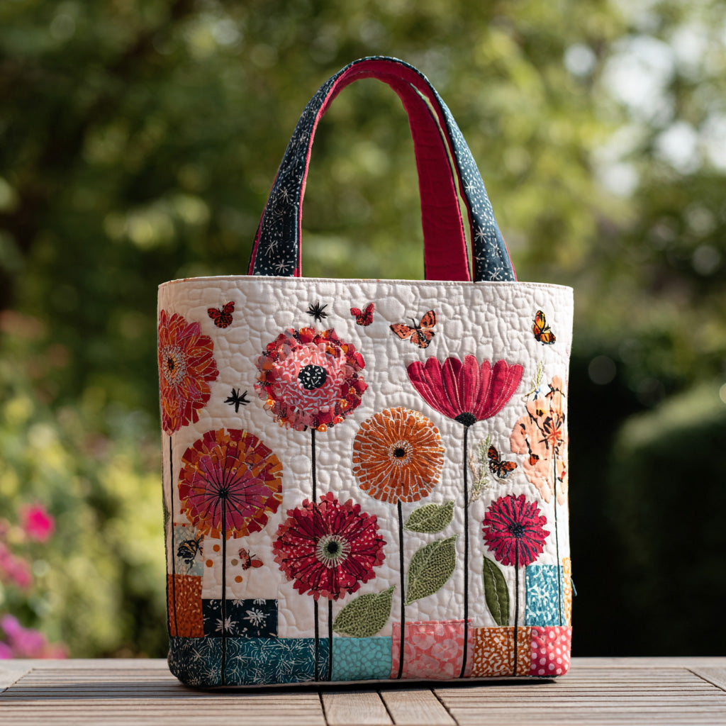 Sunlit Petals Quilted Tote Bag Gifts For The Family Christmas