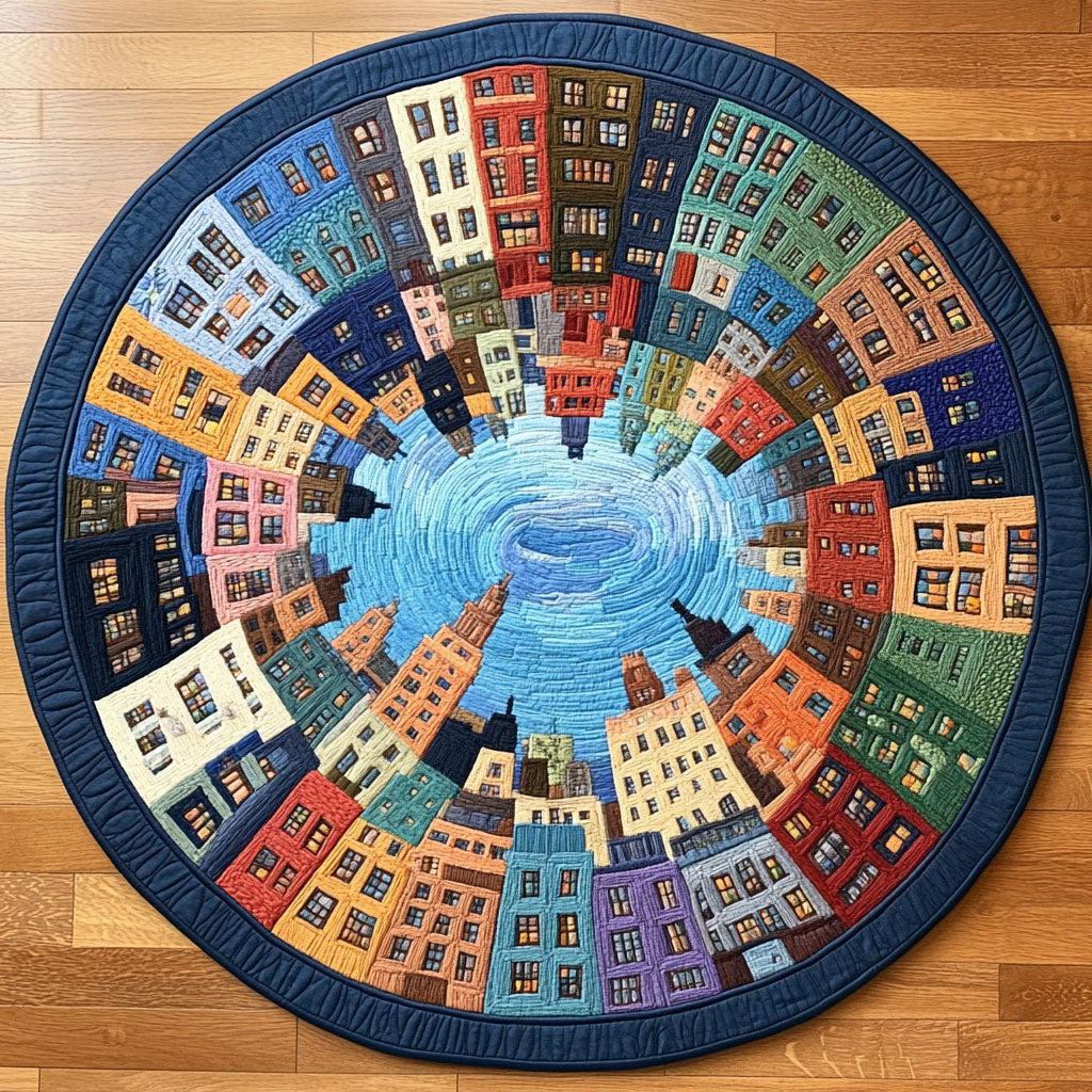 Sunlit Valley Quilted Round Mat Entryway Decor Sunflower Gifts For Women