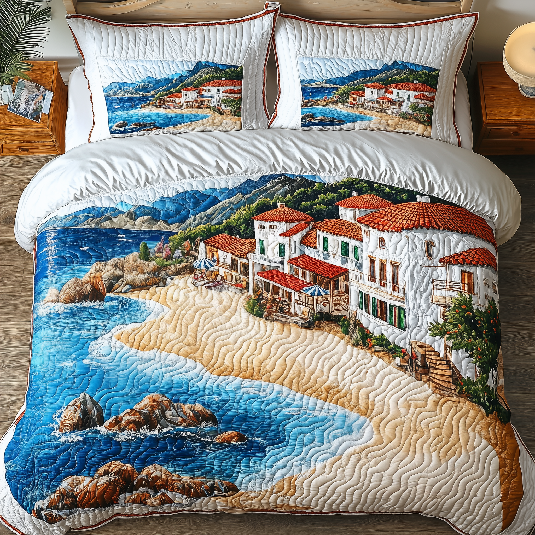 Sunny Beach Quilted Bedding Set Cool Presents For Teenage Guys
