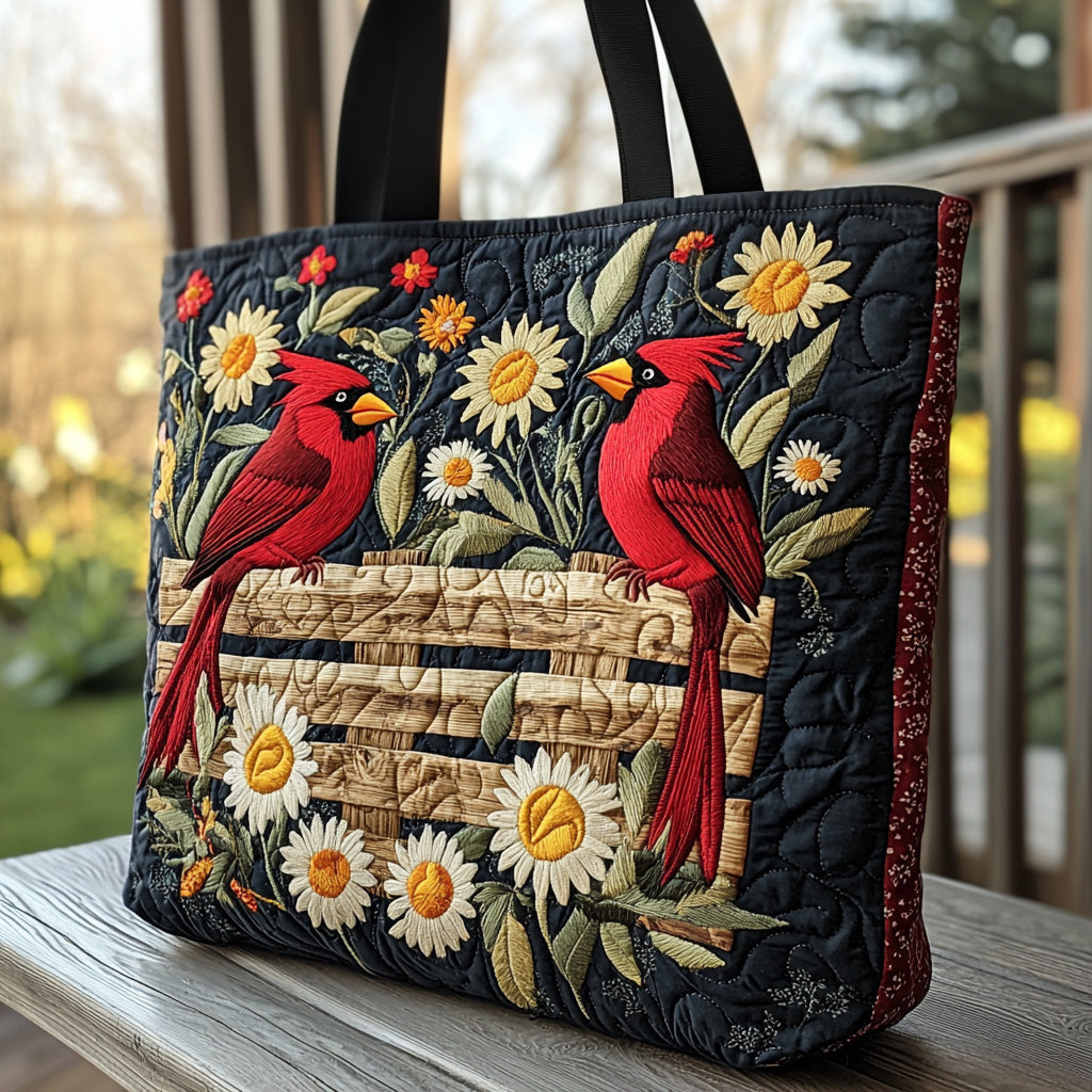 Sunny Cardinal Quilted Tote Bag Red Cardinal Gifts For Mom