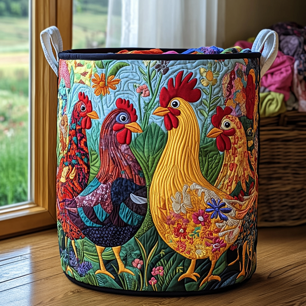 Sunny Coop Quilted Laundry Basket Mother's Day Merch Gift
