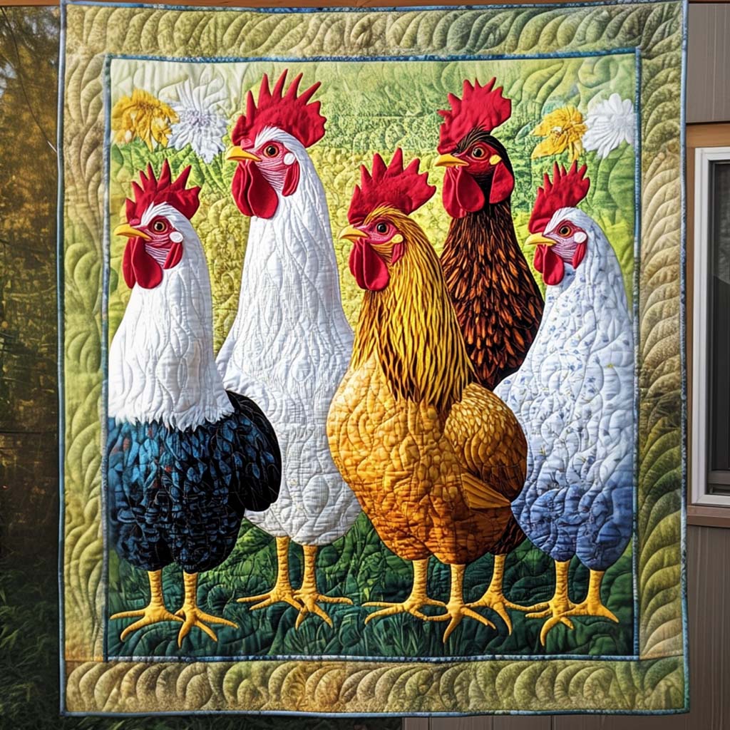 Sunny Day Chicks Quilted Blanket Presents For Chicken Love