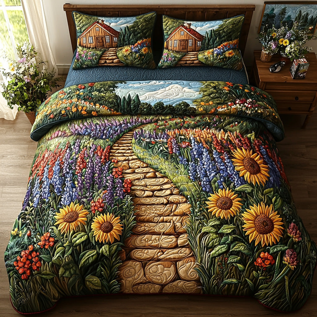 Sunny Daze Quilted Bedding Set Bedroom Decorations Sunflower Gifts For Grandma