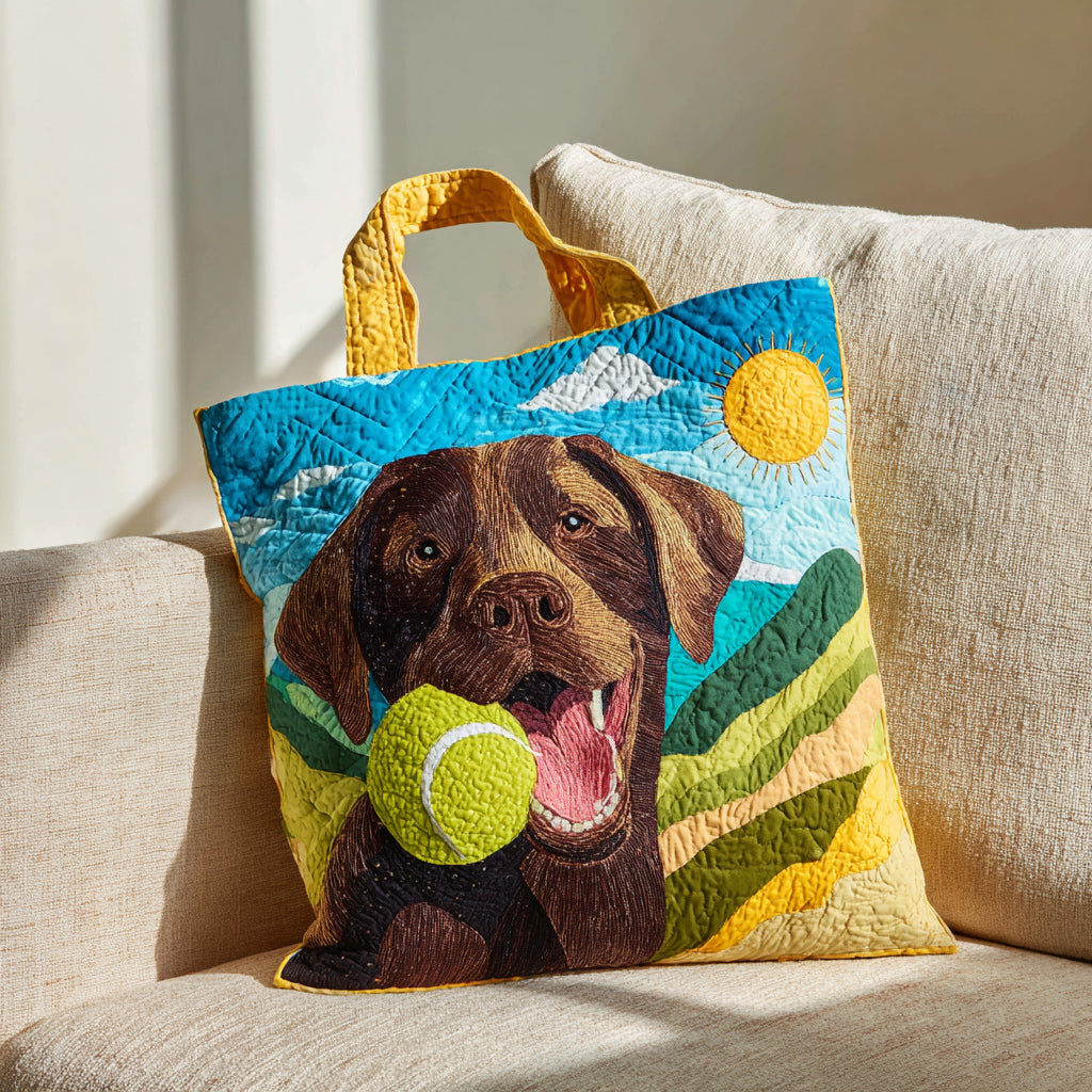 Sunny Lab Play Quilted Tote Bag Dog Themed Merchandise
