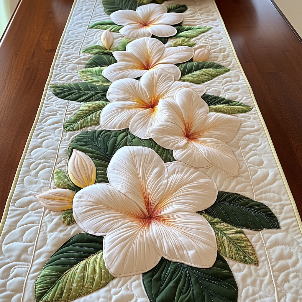 Sunny Petals Quilted Table Runner Dining Table Decor Christmas Flower Gifts