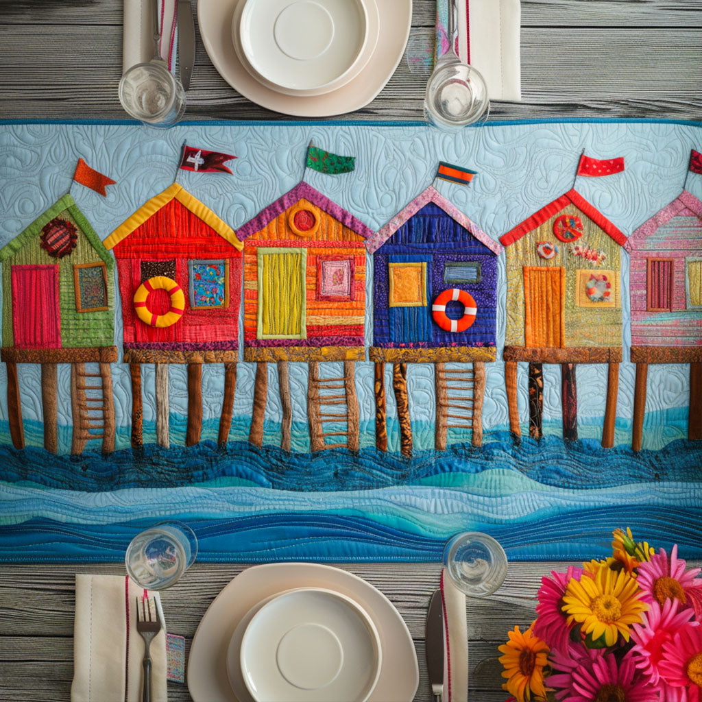 Sunny Retreat Quilted Table Runner Nautical Table Topper Good Family Gifts