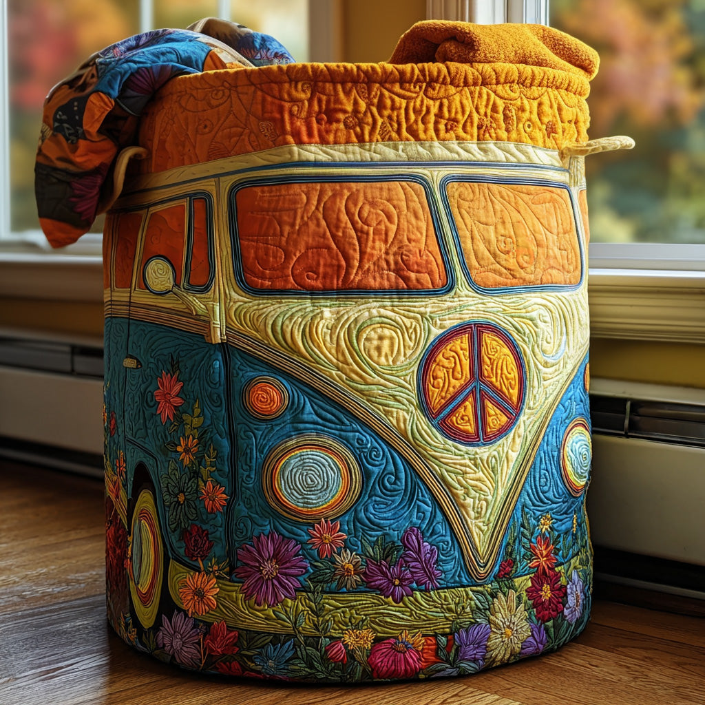 Sunny Road Quilted Laundry Basket Holiday Merch Gift