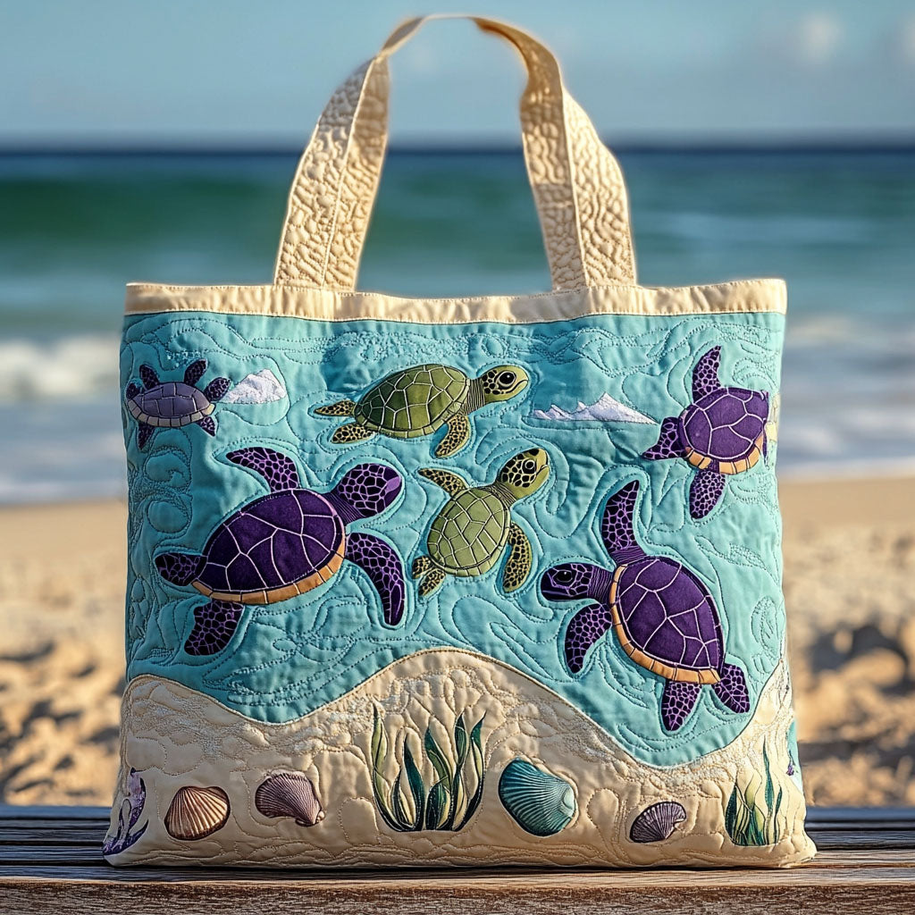 Sunny Shelldon Quilted Tote Bag Gifts For Sea Lovers