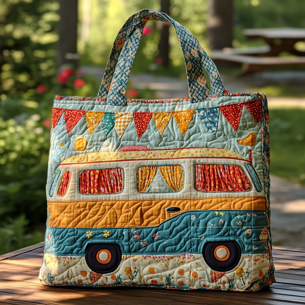 Sunny Trip Quilted Tote Bag Gifts For Hippie Brother