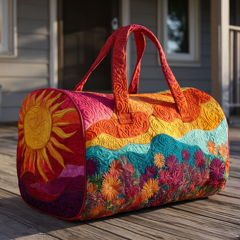 Sunrise Ocean Quilted Duffle Bag Beach Travel Gear Best Gift For Coastal Lovers