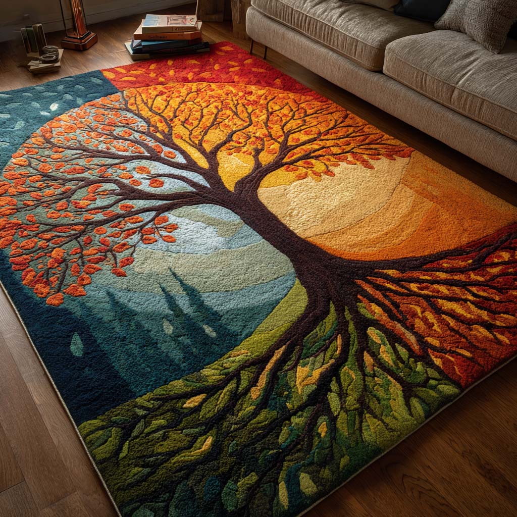 Sunset Balance Area Rug Entryway Christmas Decor Ideas Tree Of Life Merchandise