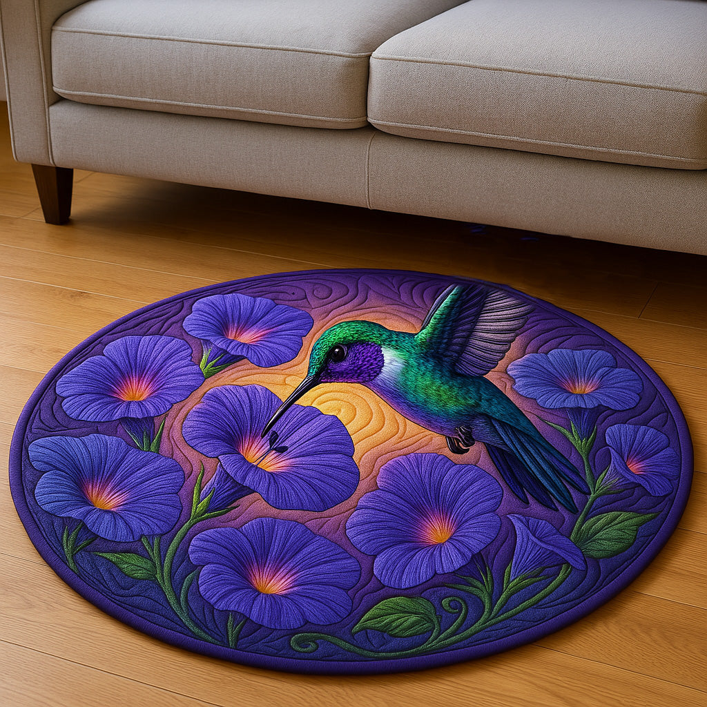 Sunset Breeze Quilted Round Mat Home Entrance Decor Ideas Hummingbird Gifts For Women