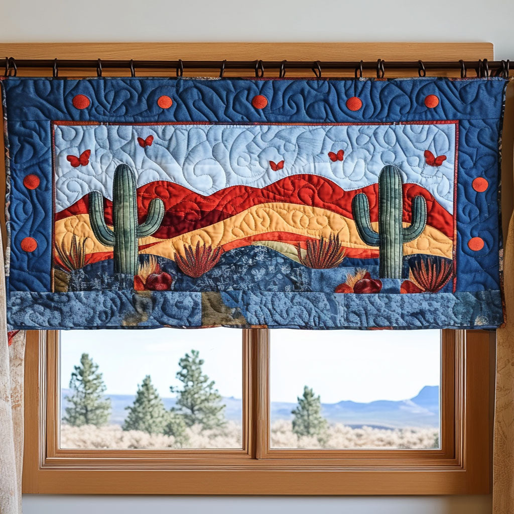 Sunset Cacti Quilted Valance Entryway Design Ideas Cactus Related Gifts