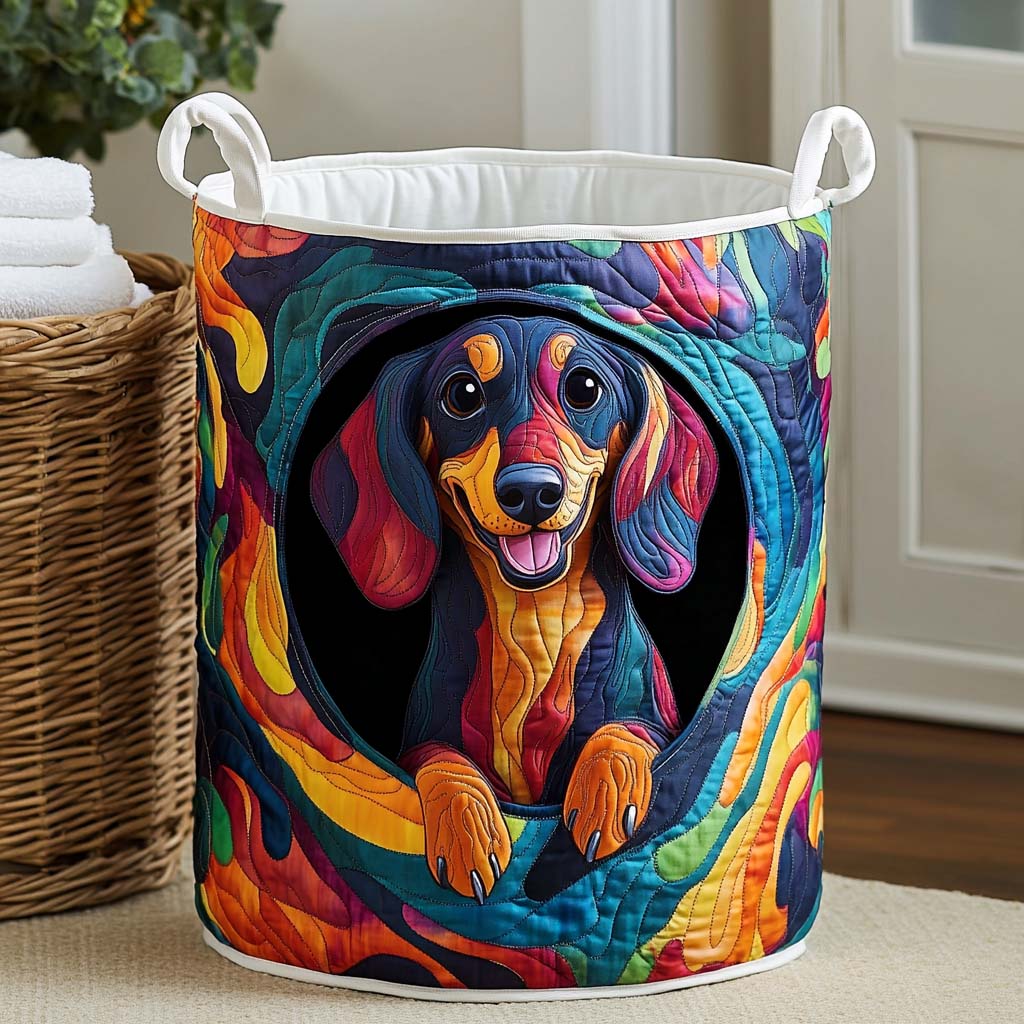 Sunset Dach Glow Quilted Laundry Basket Holiday Season Merch