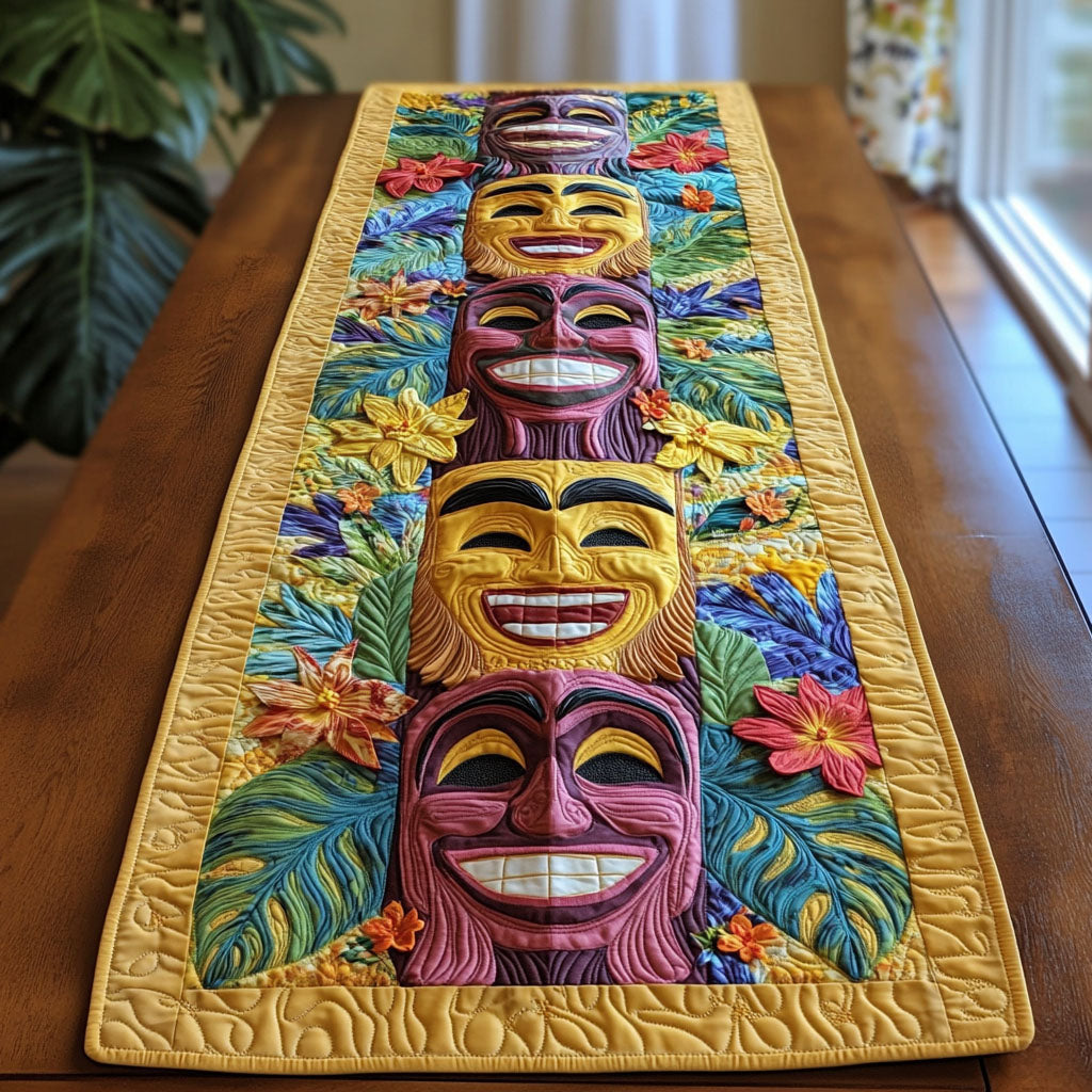 Sunset Faces Quilted Table Runner Beach Summer Table Runner Birthday Presents For Dad