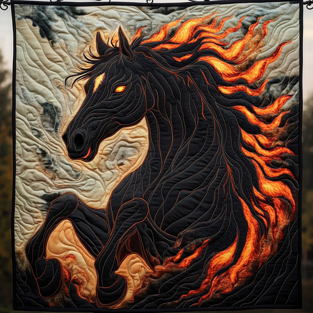 Sunset Gallop Quilted Blanket Equestrian Birthday Gifts