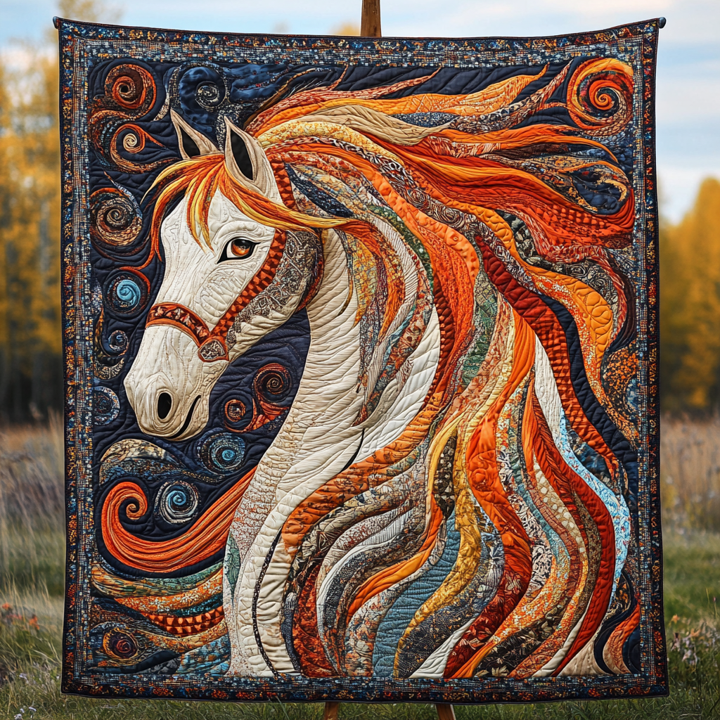 Sunset Gallop Quilted Blanket Equestrian Birthday Gifts