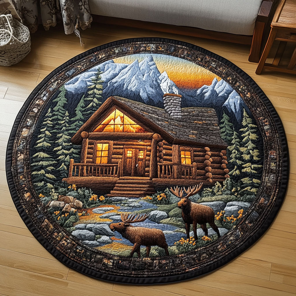 Sunset Lodge Quilted Round Mat Entryway Design Ideas Cute Christmas Decor