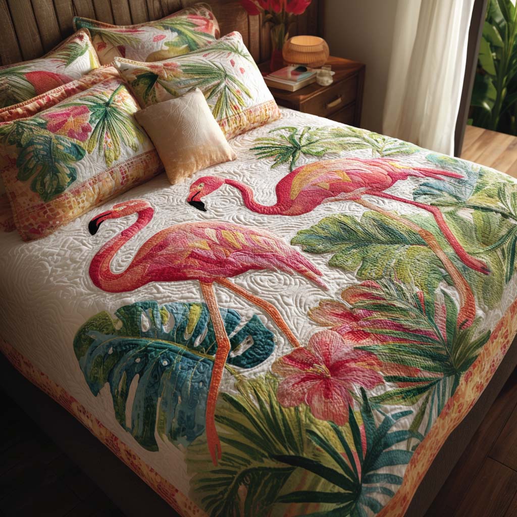 Sunset Love Quilted Bedding Set Trendy Bedding Set for Bedroom Makeover