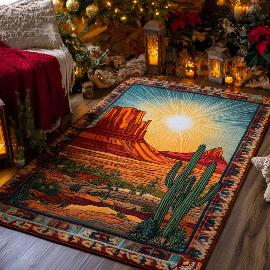 Sunset Mesa Horizon Area Rug Christmas Home Dec Gifts For Bear Lovers