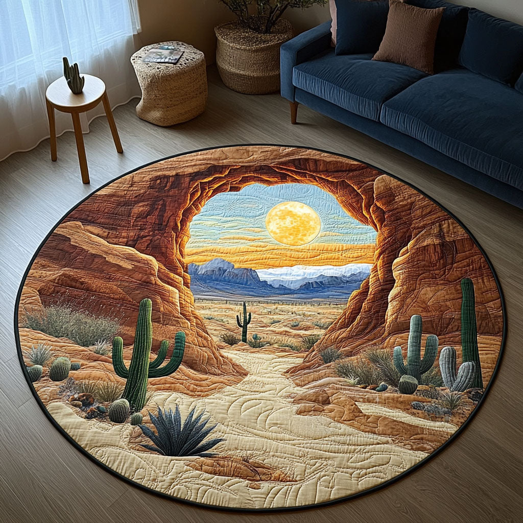 Sunset Oasis Quilted Round Mat Front Entryway Ideas Presents For Flower Lovers