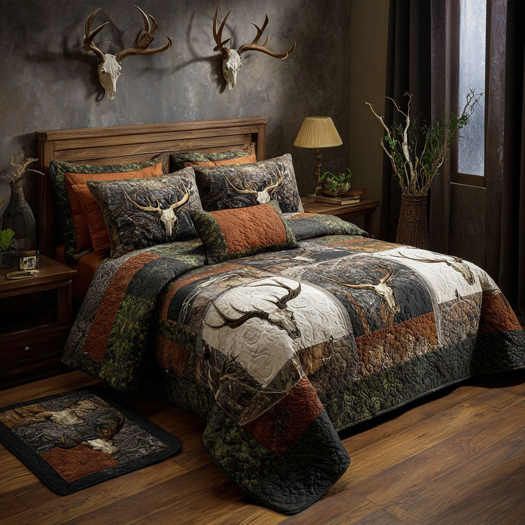 Sunset Pursuit Quilted Bedding Set Perfect Housewarming Gift for a Cozy Bedroom