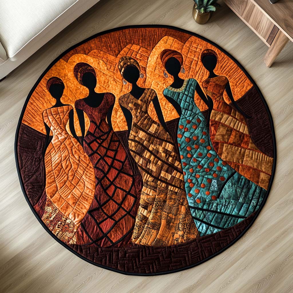 Sunset Queens Quilted Round Mat Outdoor Entryway Decor Sunflower Throws