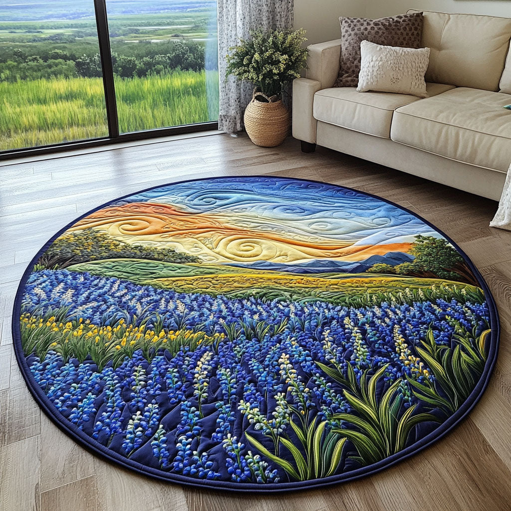Sunset Quilted Round Mat Entry Way Ideas Christmas Gifts For Flower Lovers