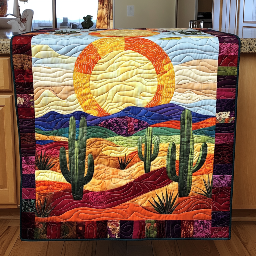 Sunset Serenity Quilted Table Runner Dining Table Ideas Cactus Related Gifts For Friends