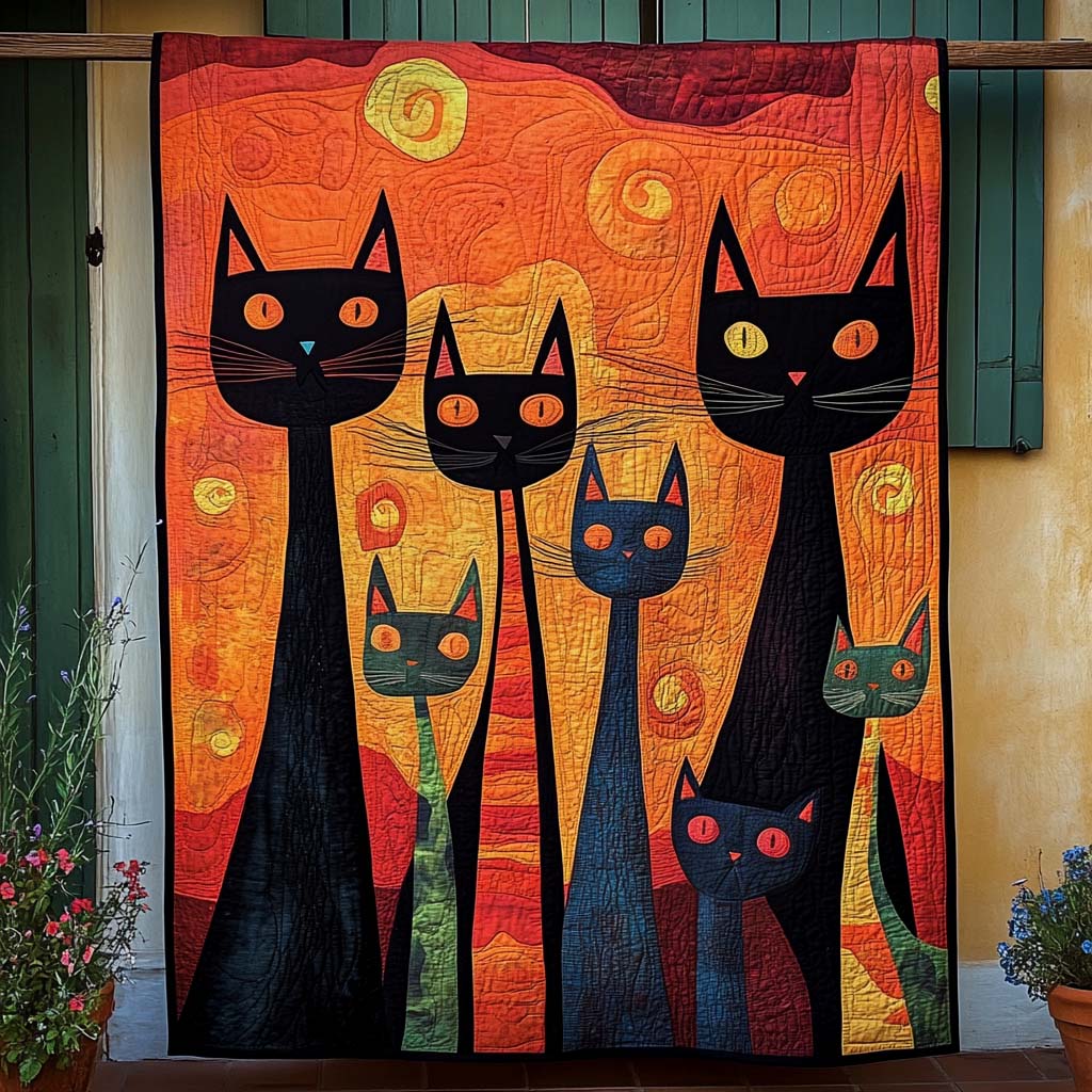 Sunset Stalkers Quilted Blanket Cute Blankets For Her