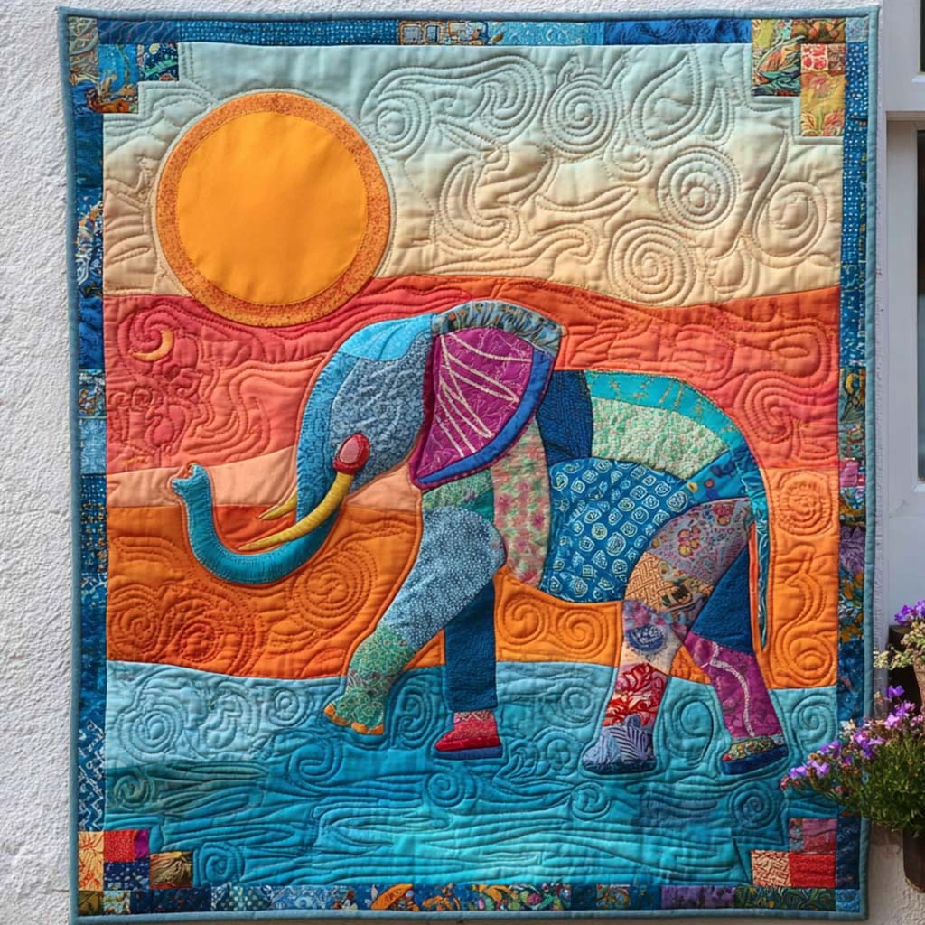 Sunset Stride Quilted Blanket Xmas Holiday Birthday Presents For Horse Lovers