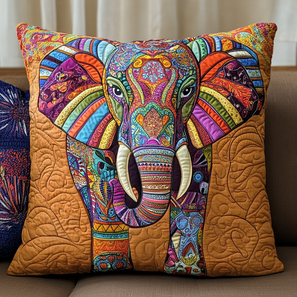 Sunset Strider Quilted Pillow Case Christmas Pillow Cover for Couch