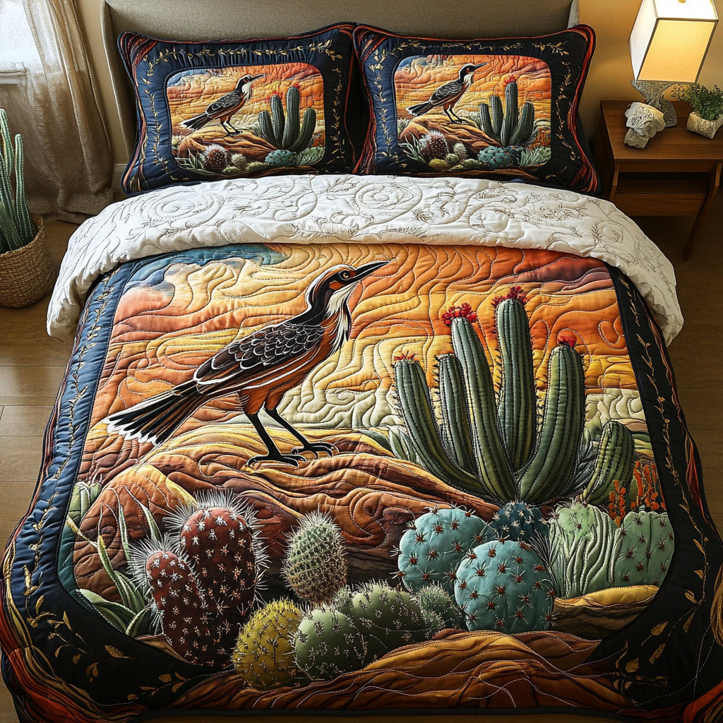 Sunset Tracker Quilted Bedding Set Unique Bed Sheet Set Gift For Bird Lover
