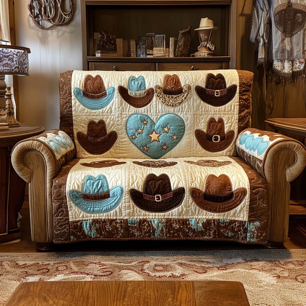 Sunset Trail Quilted Sofa Cover Living Room Decor Ideas Cowboys Christmas Gifts